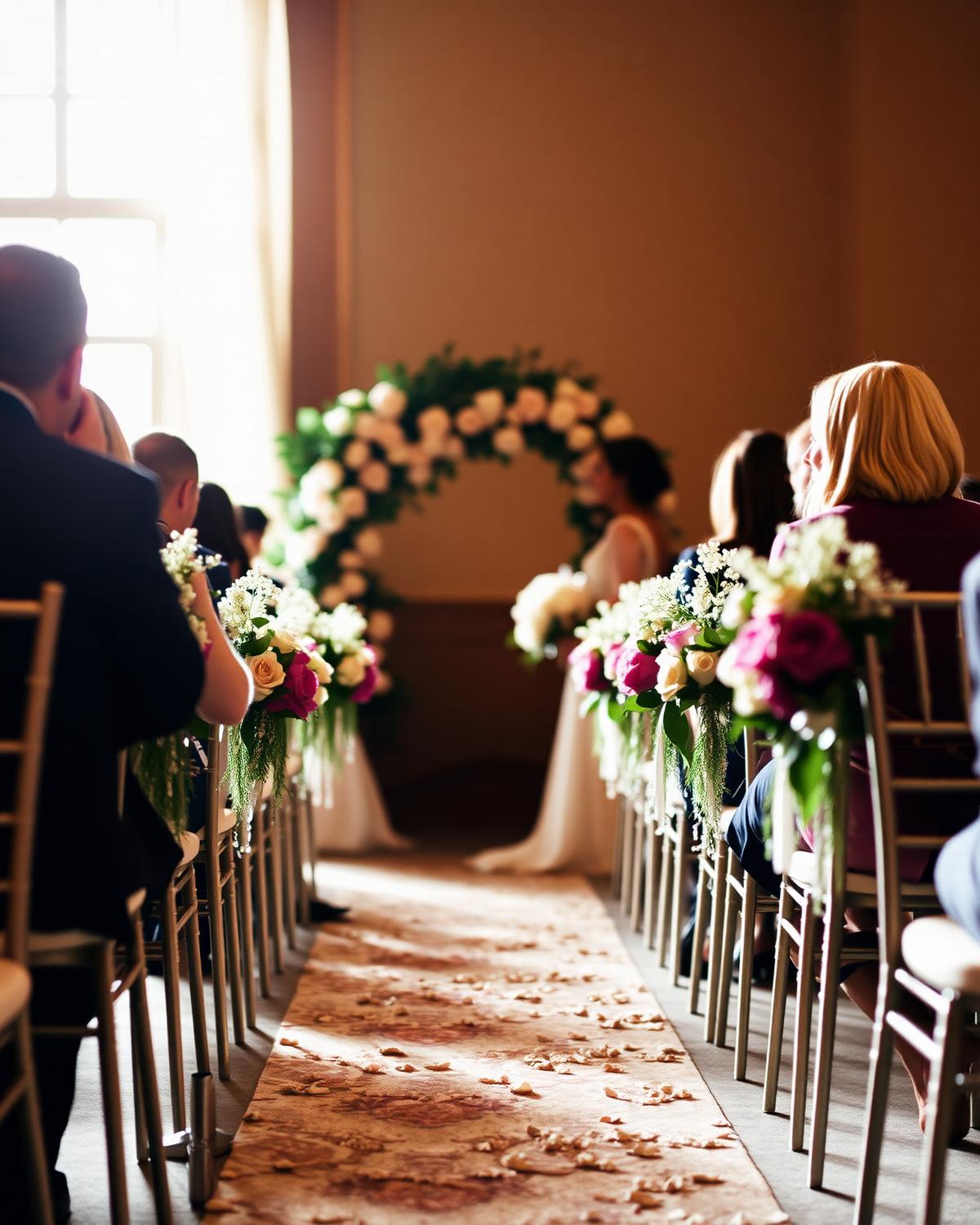 Ceremony with floral arch